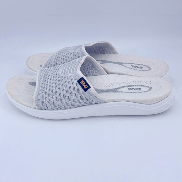 Teva Terra-float 2 Knit Slide Bright White Color Sandals Size 7 USA - Picture 8 of 11